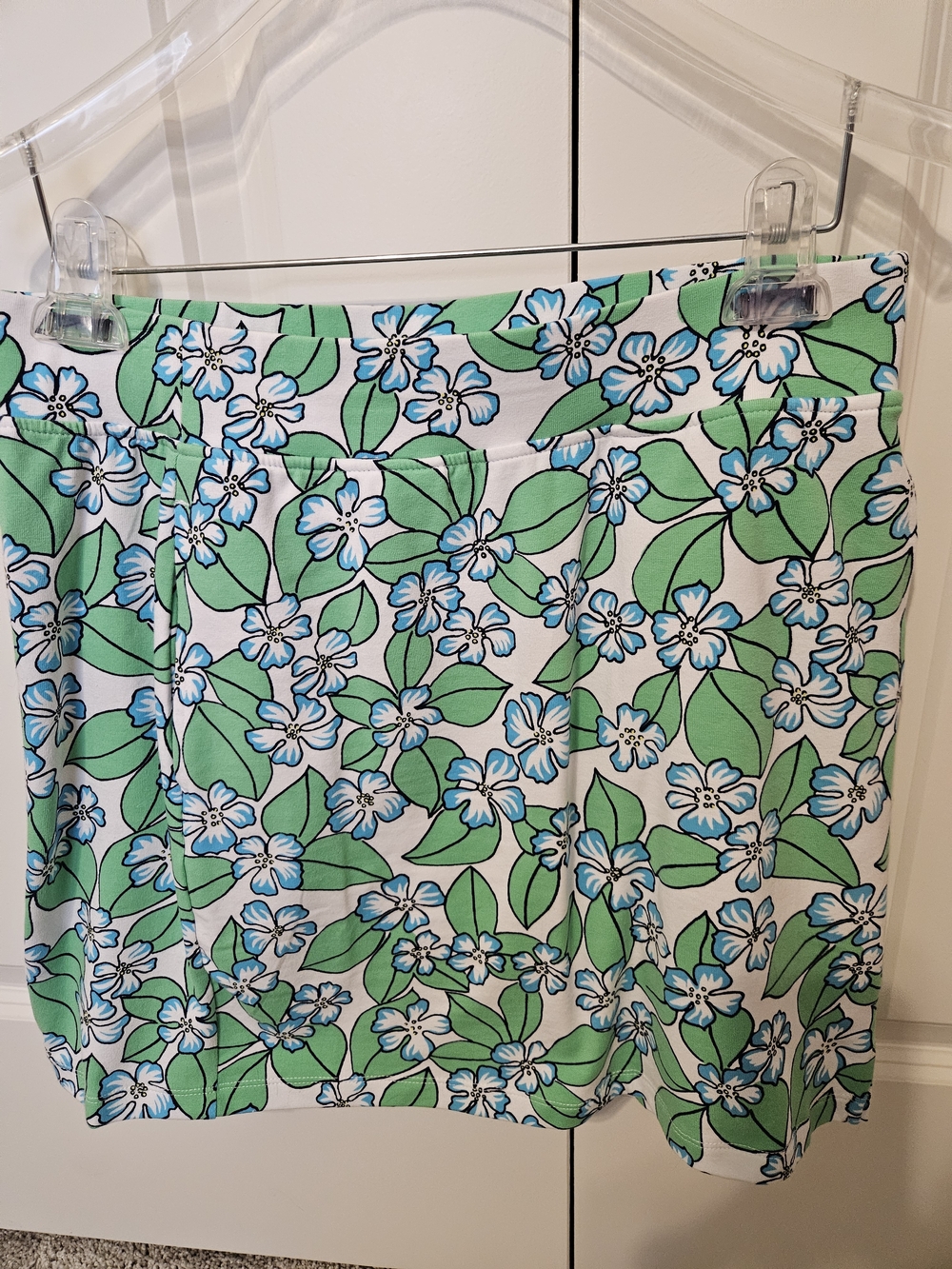 Talbots Green and Blue Floral Skort Skirt